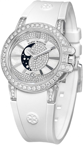 Replica Harry Winston Ocean Lady Moon Phase 400 / UQMP36WC.MDO / D3.1 watch